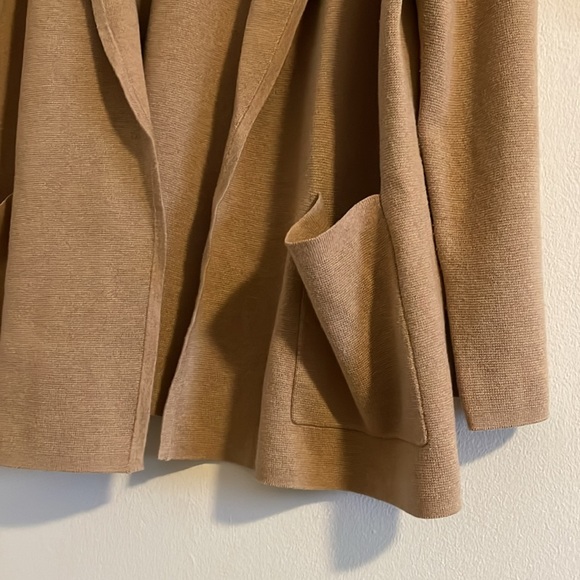 J. Crew Eloise Sweater Blazer Women’s Size Large Jacket Knit Cotton Wool Tan - Picture 5 of 8